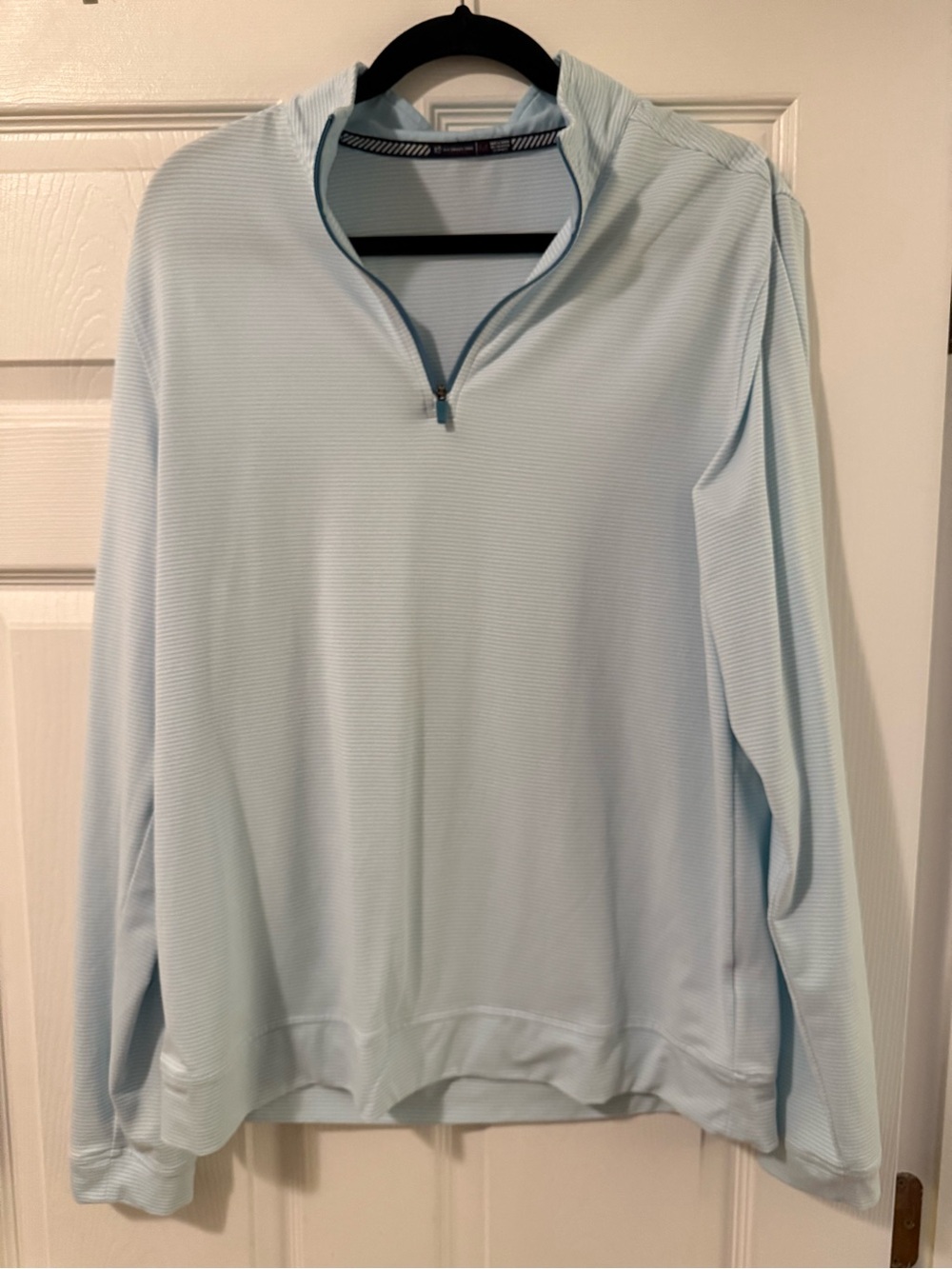 Southern Tide Light Blue Zip-Front Pullover